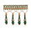 14 cm Palladio beaded Fringe Houlès Vert 33135-9700