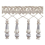 14 cm Palladio beaded Fringe Houlès Gris 33135-9920