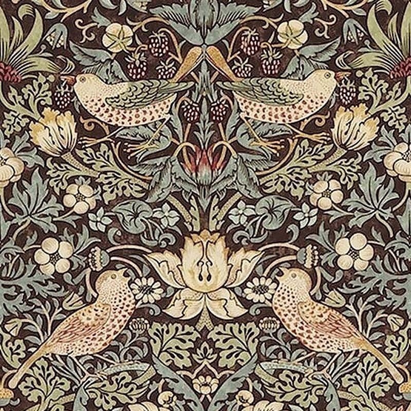 Tessuto Strawberry Thief Morris and Co