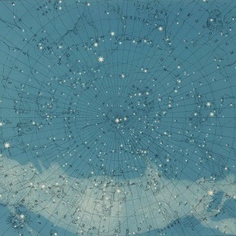 Papier peint panoramique Atlas Of Astronomy Bleu Rebel Walls
