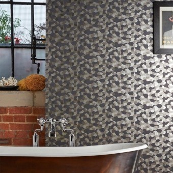 Ingot Wallpaper Charcoal black Cole and Son