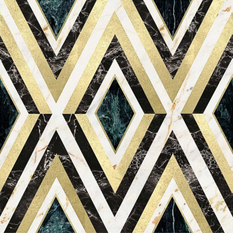 Carta da parati Diamonds Metallic