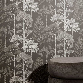 Trees Wallpaper Brown/Grey Ferm Living