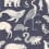 Papel pintado Animals Ferm Living Dark blue 100235403