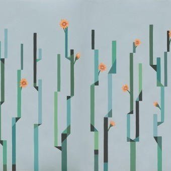 Papier peint panoramique Flor de Cactus Dia Coordonné