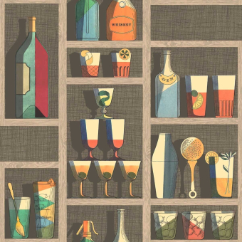 Cocktails Fornasetti Wallpaper