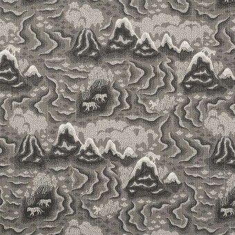 Tiger Island Fabric Grey Littlephant