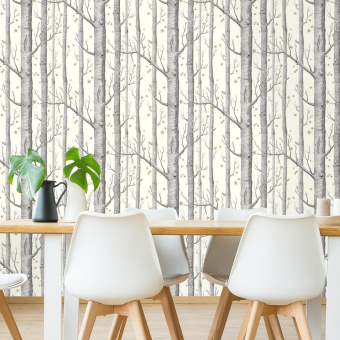 Woods and Stars Wallpaper Black/White Cole and Son