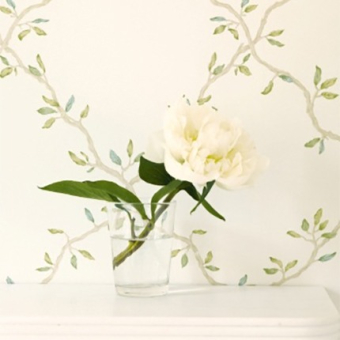 Tapete Leaf Trellis Forest Colefax and Fowler