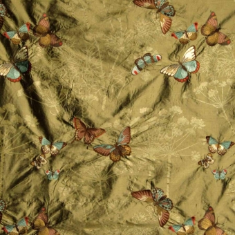 Papillons en Liberté Embroidered Silk