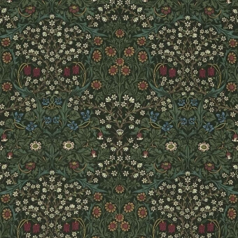 Blackthorn Fabric Green Morris and Co