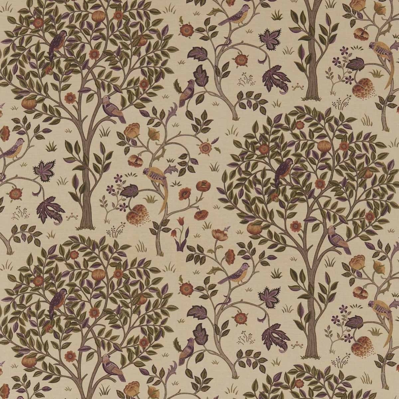 William Morris Kelmscott Tree 230341 刺繍 kelmscott-tree-linen-fabric-