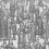 Papeles pintados panorámico Cincel Tres Tintas Barcelona Anthracite M3005-1