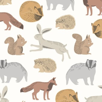 Carta da parati Forest Animals - Mini Me