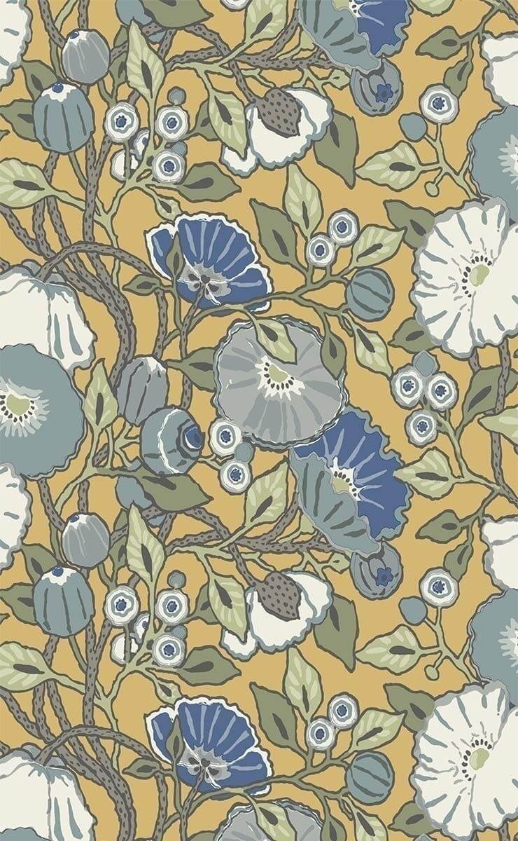 Vincent Poppies Wallpaper York Wallcoverings