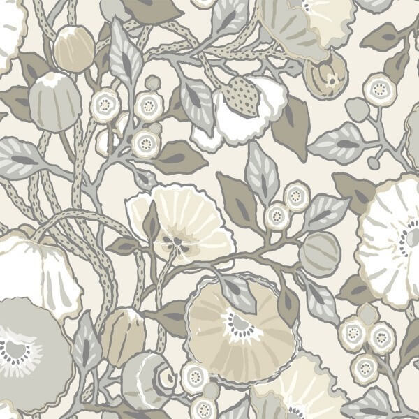 Vincent Poppies Wallpaper York Wallcoverings