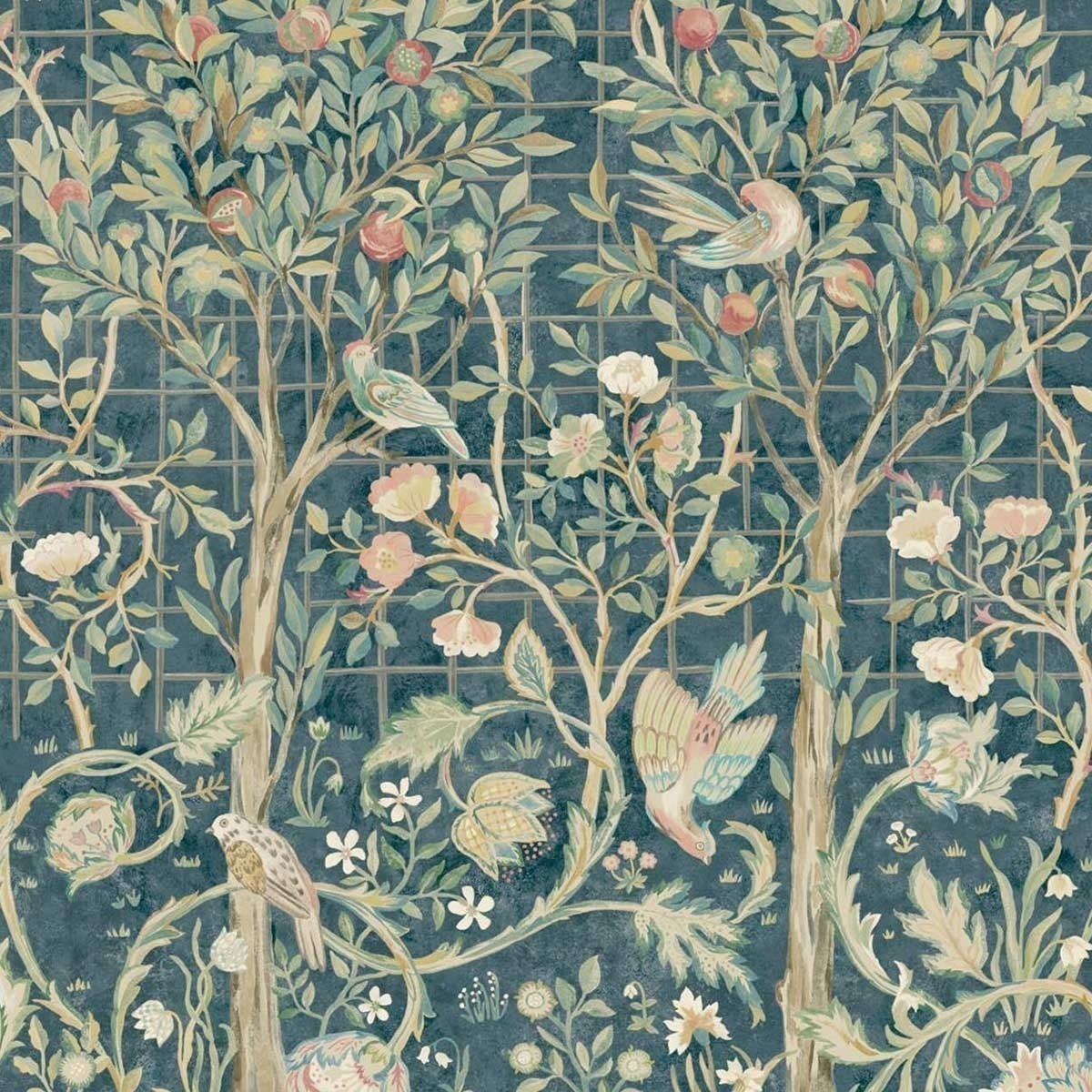Tenture Murale Belge 37" Arbre De Vie William Morris - Coton, Doublée, Avec Manche Pour Tringle, Neuve