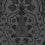 Pugin Palace Flock Wallpaper Cole and Son Charcoal 116/9035