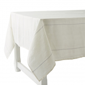 Rythmo Blanc Tablecloth 180X320 Ficelle Charvet Editions