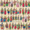 Carta da parati panoramica Costumes Orientaux Maison Images d'Epinal Greige 236956-104x280cm