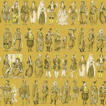 Costumes Orientaux Panel Greige Maison Images d'Epinal