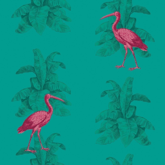 Papier peint panoramique L'Ibis Turquoise Maison Images d'Epinal