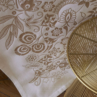 Haute Couture Tablecloth 175x250 Gold Le Jacquard Français