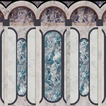 Papier peint panoramique Archs Ultramarine Coordonné