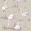 Flamingos Fabric Cole and Son White & Fuchsia on Taupe F111/3011LU