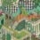 Miami Fabric Cole and Son Olive Green Multi F111/4013