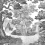 Papier peint panoramique Forêt Hutte Maison Images d'Epinal Noir/Blanc Foret-Hutte-NB-396x300