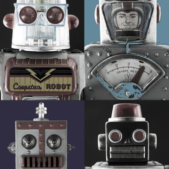 Panneau Robots Gris Casamance