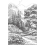 Carta da parati panoramica Lac Maison Images d'Epinal 200x316 cm - 3 lés - coté gauche Lac-A-Gauche-200x316