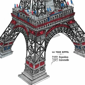 Carta da parati Murale Tour Eiffel 390x300cm Maison Images d'Epinal