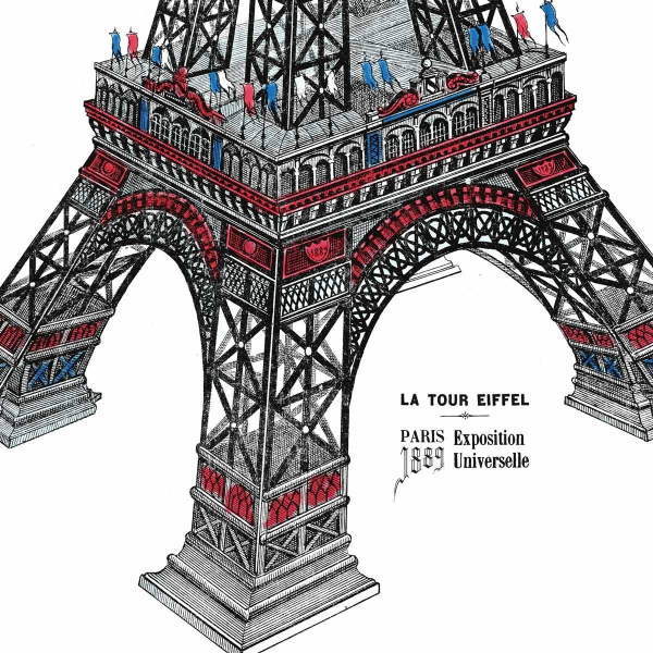 Papier peint - Football et la tour Eiffel en arrière-plan - 2255