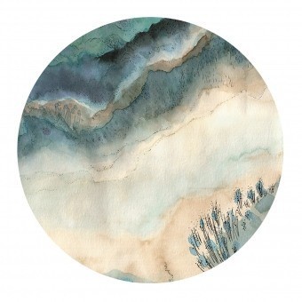 Papier peint panoramique H. M. 4 Tourquoise Labo Léonard