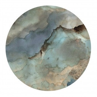Papier peint panoramique H. M. 5 Turquoise Labo Léonard
