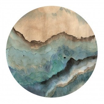 Papier peint panoramique H. M. 6 Turquoise Labo Léonard