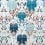 Papel pintado Cap d'Ail Lelièvre Paris Bleu 6470-03