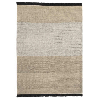 Tres Stripes Black in-outdoor Rug