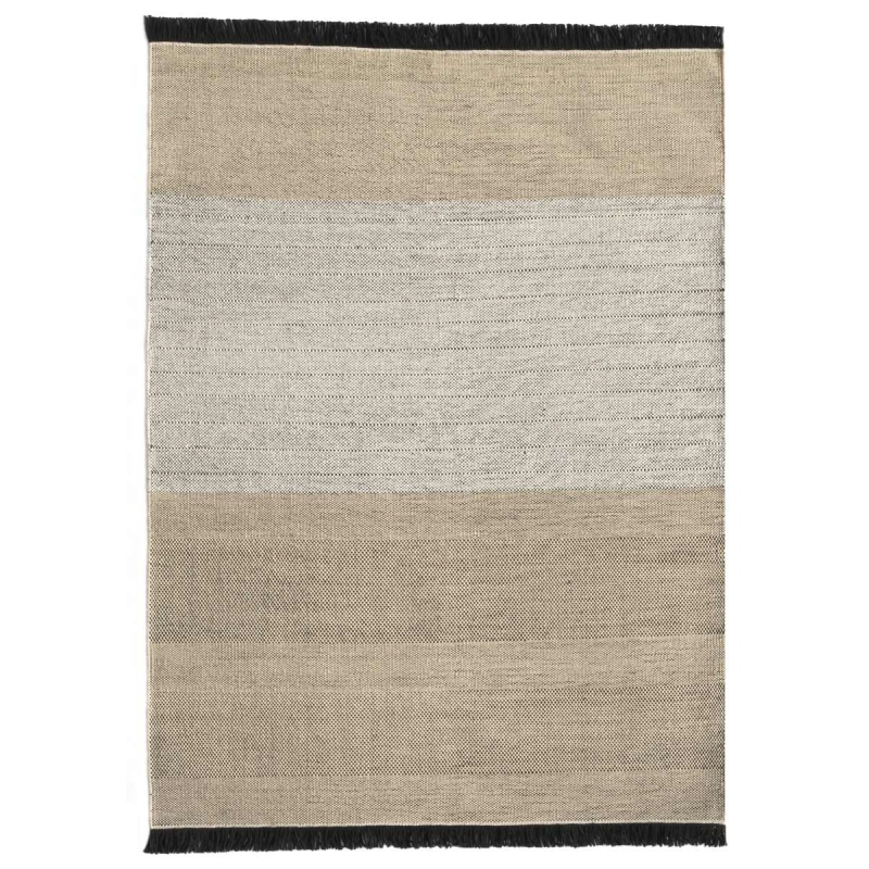 Tres Stripes Black in-outdoor Rug