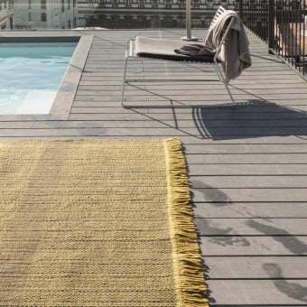 Alfombras Tres Texture Mustard in-outdoor