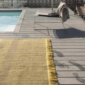 Teppich Tres Texture Mustard in-outdoor