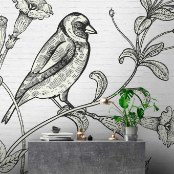 Birdy 1 Panel Grey Walls by Patel