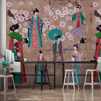 Papier peint panoramique Kimono