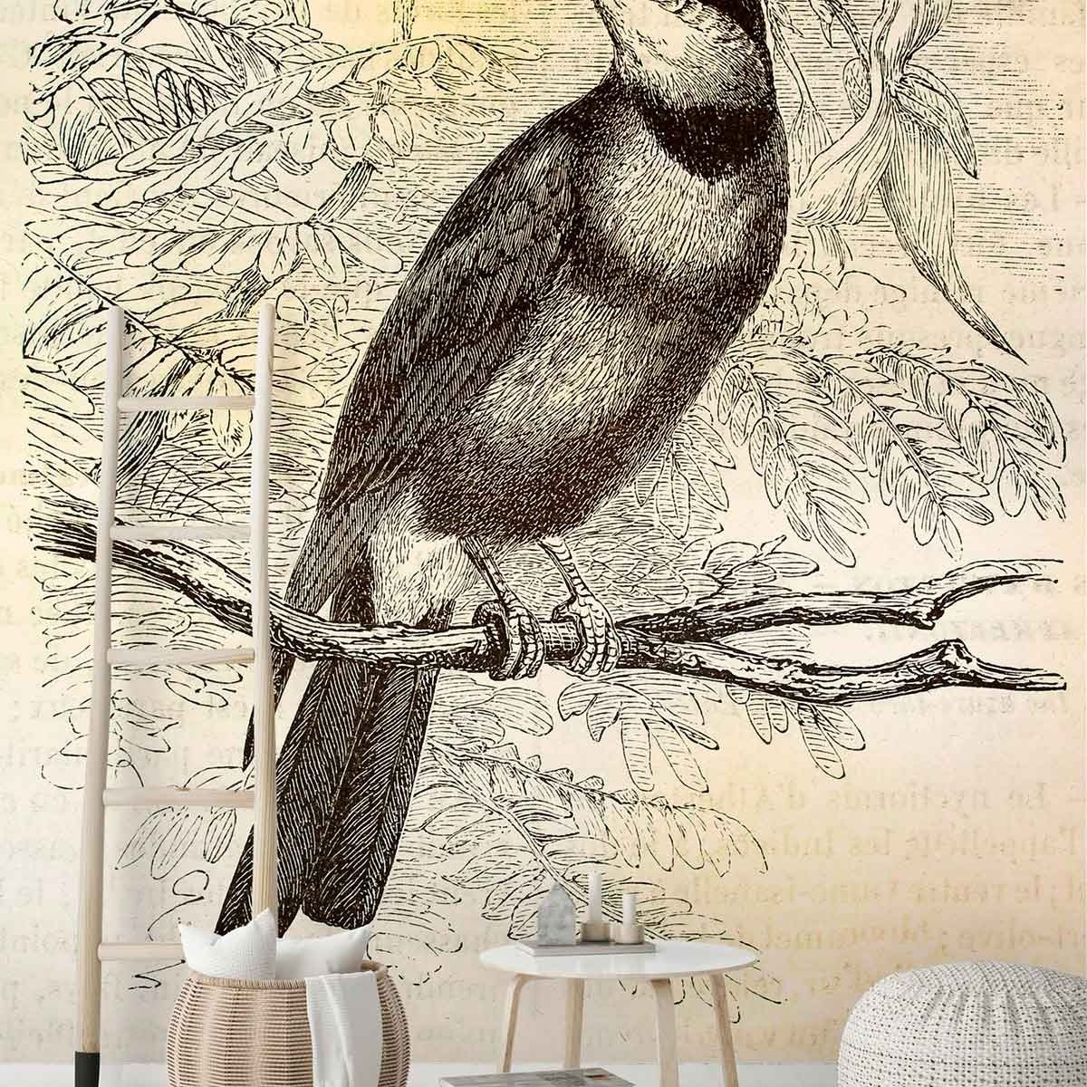 Papier peint panoramique Vintage Birds 2 - Walls by Patel