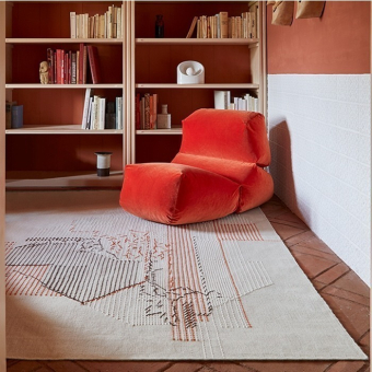 Backstitch Composition Brick Rug