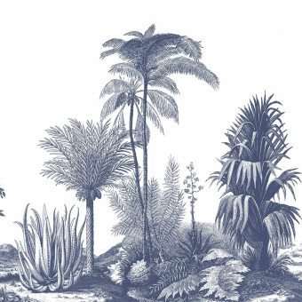 Papier peint panoramique Aloes Bleu Les Dominotiers