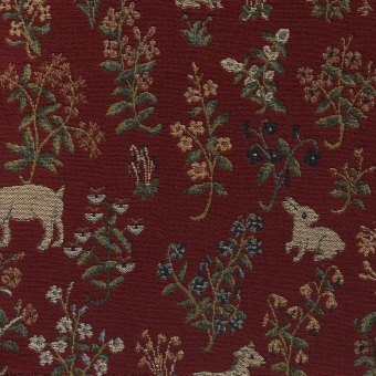 Millefleur Fabric Rouge Antoine d'Albiousse