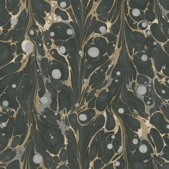 Tapete Marbled Endpaper Black/Gold York Wallcoverings